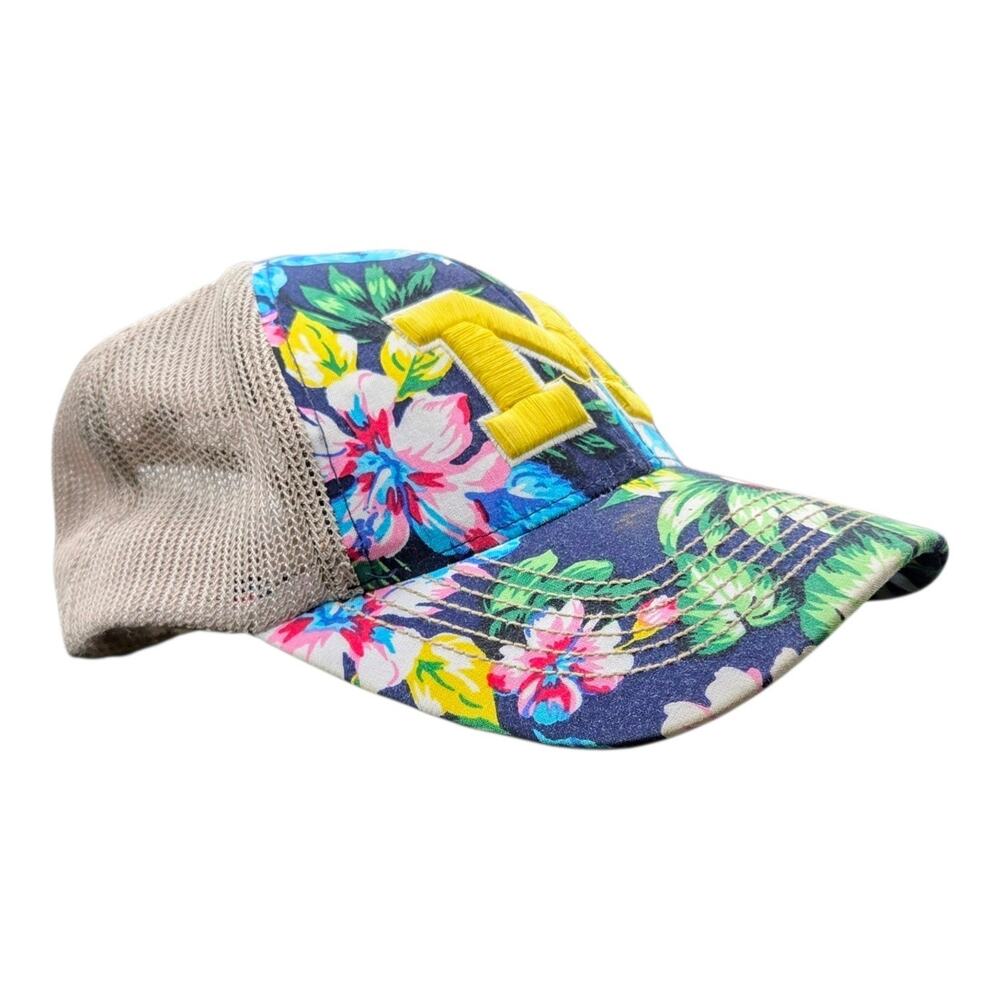 Michigan Wolverines Floral Trucker Hat Top of the World Women Allure Mesh Cap M